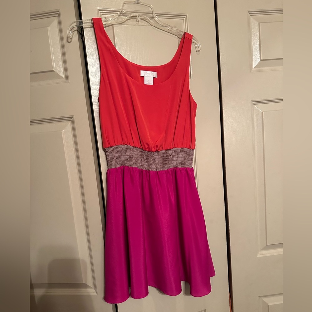 MM Couture by Miss Me Orange and Pink Dress